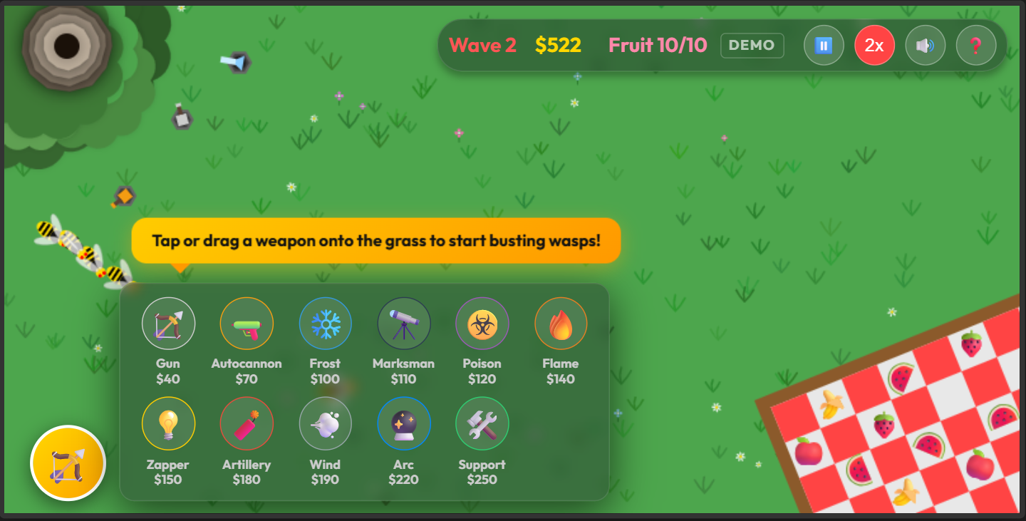 WaspBuster — actual gameplay