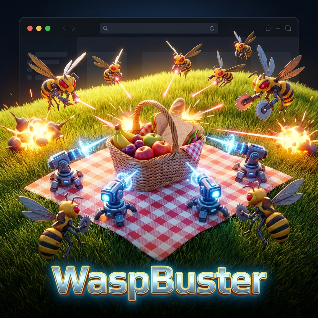 WaspBuster — Vibrant tower defense game against waves of wasps